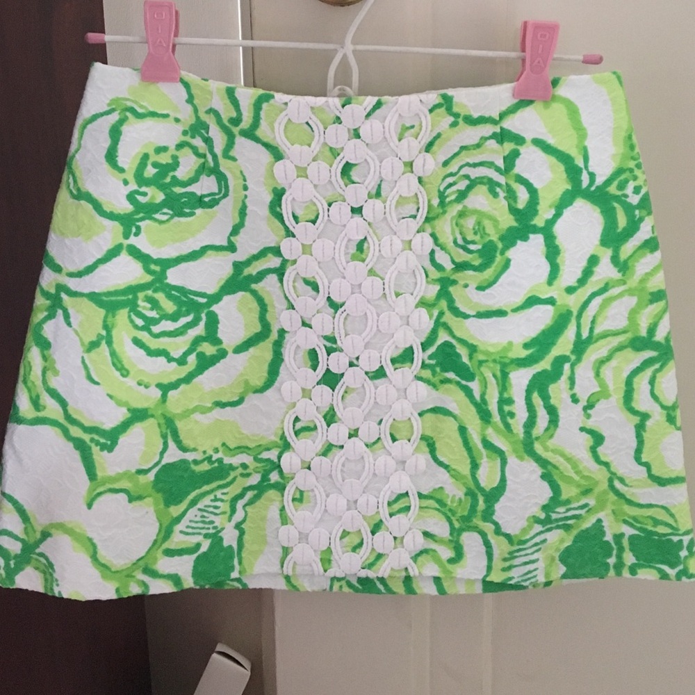 NWT Lilly Pulitzer Tate skirt, Resort white, sz 2